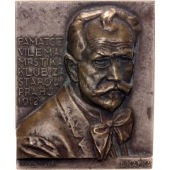 Plaquette - Vilém Mrštík Club for Old Prague