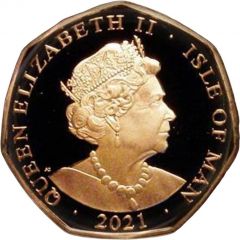 50 Pence - Elizabeth II The White Queen, Gold Proof