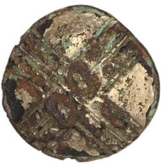 Gold Plated Stater - Addedomaros Addedomaros Crescent Cross Contemporary Counterfeit