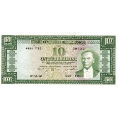 10 Lira Brown reverse