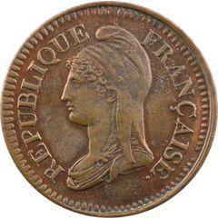 10 centimes Pièce d`essai type Dupré au module de ...