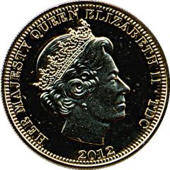 1 Crown - Elizabeth II 4th portrait, On Land