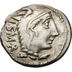 Denarius Thoria: Lucius Thorius Balbus, L•THORIVS BALBVS