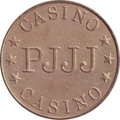 Game Token - Casino PJJJ 28.5 mm, Brass