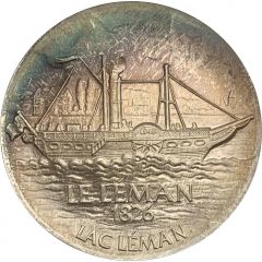 Medal - Steam Navigation on Swiss Lakes in the 19th Century Le Leman