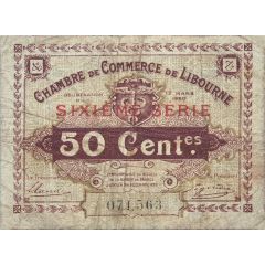 50 Centimes - Chambre de Commerce de Libourne 33
