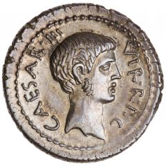 Denarius - Octavian CAESAR•III•VIR•R•P•C / CA͡ESA͡R•DIC•PER