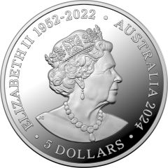 5 Dollars In the name of Elizabeth II, 6th Portrait - Koala - Silver Proof