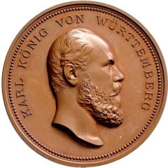 Prize medal of the state trade exhibition in Stuttgart - Karl I