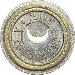 20 Centimes First Quarter Moon