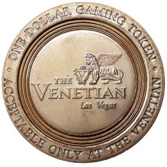 1 Dollar Gaming Token - The Venetian Casino Las Vegas