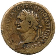 Sestertius - Domitian S C, Minerva