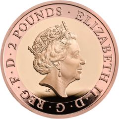 2 Pounds - Elizabeth II Samuel Pepys` Diary, Gold Proof