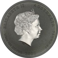 50 Cents - Elizabeth II 4th Portrait - Year of the Mouse - Silver Bullion Coin