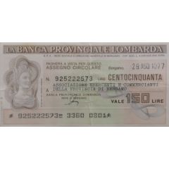 150 Lire Banca Provinciale Lombarda