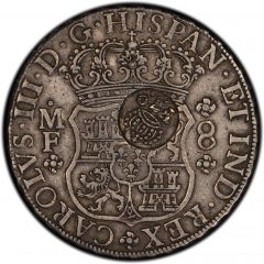 8 Reales - Ferdinand VII Countermark on Mexico 8 Reales