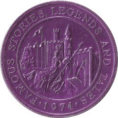Mardi Gras Token - Vikings Of Tyr Famous Stories, Legends and Tales, purple, New Orleans, Louisiana