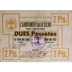 2 Pesetas La Selva del Camp