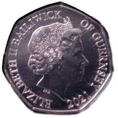 50 Pence - Elizabeth II Christmas Tree, coloured