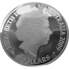 5 Dollars - Elizabeth II 4th Portrait - Three Explorers - Silver Proof