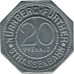 20 Pfennig - Karlsbrücke Nürnberg-Fürth