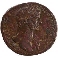 Sestertius - Hadrian PONT MAX TR POT COS II ANNONA AVG S C, Annona