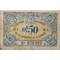 50 Centimes - Chambre de Commerce de Saint-Quentin et de l`Aisne 02