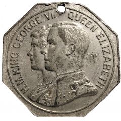 Medallion - George VI and Elizabeth Coronation