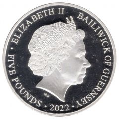 5 Pounds - Elizabeth II Platinum Jubilee, Silver proof with gold plating