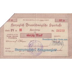 40 Mark Herzogliche Sparkasse