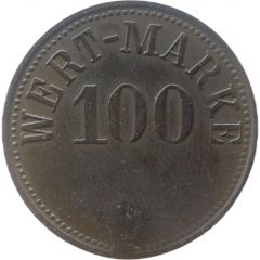 100 Pfennig Wert-Marke, Countermarked `S`
