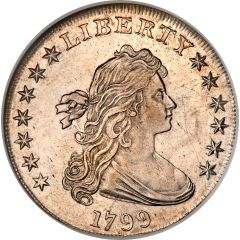1 Dollar `Draped Bust Dollar` Heraldic eagle