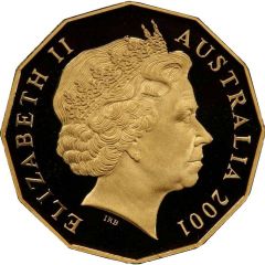 50 Cents - Elizabeth II 4th Portrait - Centenary of Federation COA, Gold Proof