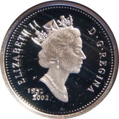 10 Cents - Elizabeth II 1952-2002/Proof 92.5% Silver
