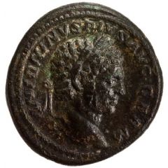 As - Caracalla P M TR P XVIII COS IIII P P S C, Asclepius