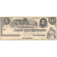 10 Dollars Bank of New England at Goodspeed`s Landing - Connecticut