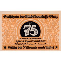 75 Pfennig Städtische Sparkasse