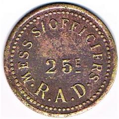 10 Centimes - 25° Régiment d`Artillerie Divisionnaire - Mess des S/Officiers