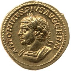 Aureus - Caracalla P M TR P XVIIII COS IIII P P, Sol