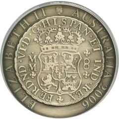1 Dollar - Elizabeth II 4th Portrait - Spanish Pillar Dollar