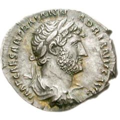 Denarius - Hadrian P M TR P COS III, Roma