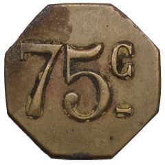 Jeton de commerce 75 centimes