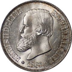 500 Réis - Pedro II Bust issue