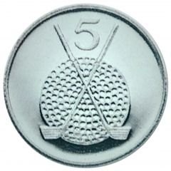 5 Pence - Elizabeth II Golf ball and clubs, Silver