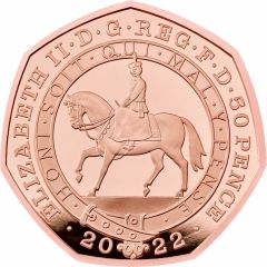 50 Pence - Elizabeth II Platinum Jubilee, Gold Proof