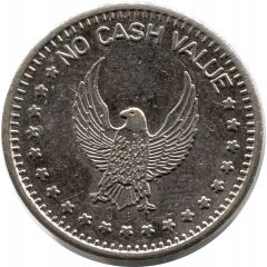 Token - No Cash Value Eagle looking left, Copper-nickel