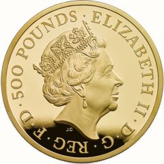 500 Pounds - Elizabeth II Lion of England, Gold Proof