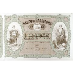 5 Pesos Fuertes Banco de Barcelona