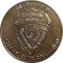 Medal - McDonald`s AFL Elite Collection Coleman Medal