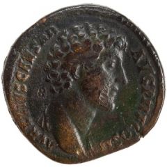 Sestertius - Marcus Aurelius S C, Minerva